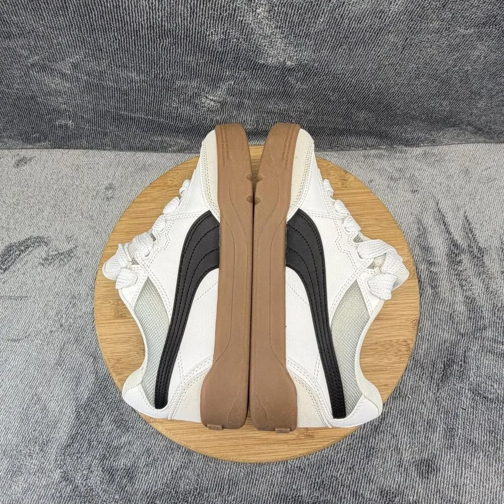 Puma Shoes Mens Size 7.5 White Black Gum Low Top Walking Sneakers 400497-01